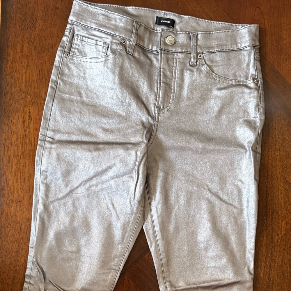 Express Women's Metallic Skinny Jeans